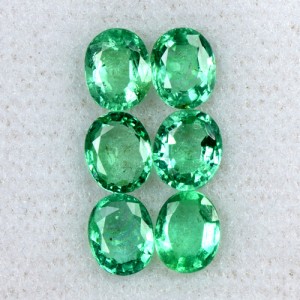 2.17 cts Natural Lustrous Top Green Oval Cut Lot Emerald 5x4 mm Zambia Gemstone