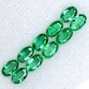 2.41 Cts Natural Top Green Emerald Pear Cut Lot Untreated Zambia 5x3 mm Gems