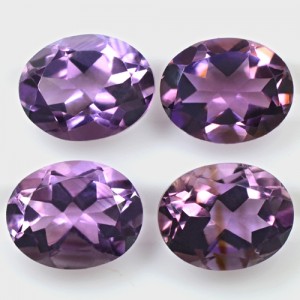 10.18 Cts Natural Top Purple Oval Cut Amethyst 10x8 mm Lot Brazil Unheated Gems