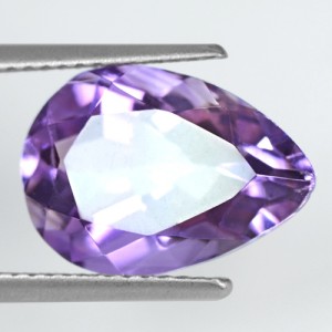 5.07 Cts Natural Top Purple Pear Cut Amethyst 14x10 mm Brazil Loose Gemstone