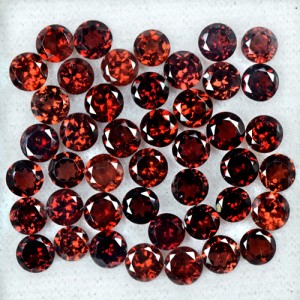 24.80 Cts Natural Superb Quality Wine Red Garnet Round Cut Lot Mozambique 5 mm