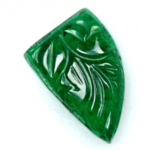 3.77 Cts Natural Top Green Emerald Hand Made Carving Zambia Untreated Gemstone $