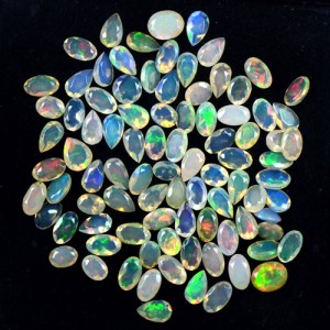 11.25 Cts Natural Lustrous Oval Pear Cut Mix Ethiopian Opal Lot 5x3 mm Ethiopia