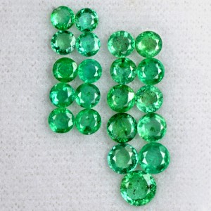 5.75 Cts Natural Rich Green Emerald Loose Gemstone Round Lot Untreated Zambia