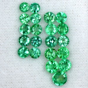6.1 Cts Natural Fine Green Emerald Loose Gemstone Round Cut Lot Untreated Zambia