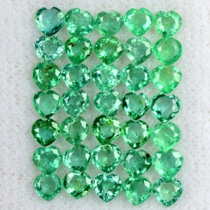 4.72 Cts Natural Top Green Emerald Heart Cut Lot Zambia Untreated 3.3 upto 3.5mm