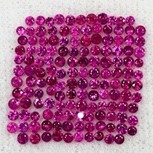 3.99 Cts Natural Top Red Ruby Round Diamond Cut Lot 1.5 upto 2 mm Loose Oldmogok