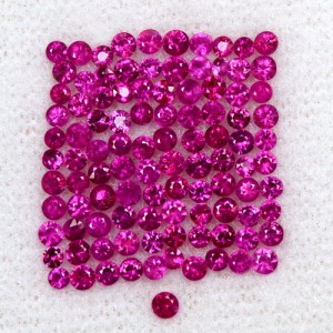 2.87 Cts Natural Fine Ruby Round Diamond Cut Lot 1.5 upto 2 mm Loose Oldmogok