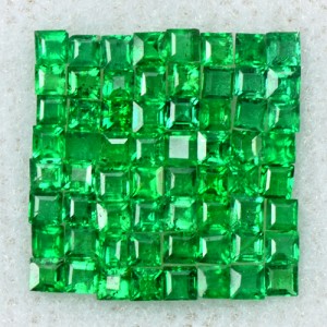 1.08 Cts Natural Top Emerald Loose Gemstone 1 upto 1.5 mm Square Cut Lot Zambia