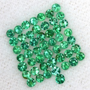 1.66 Cts Natural 2 mm Top Emerald Lovely Gemstone Round Diamond Cut Lot Zambia