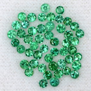 2.80 Cts Natural 2.5 mm Top Emerald Lovely Gemstone Round Diamond Cut Lot Zambia