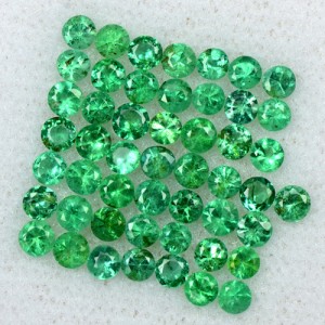 2.96 Cts Natural 2.5 mm Emerald 50 Pcs Gemstone Top Round Diamond Cut Lot Zambia