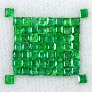 2.47 Cts Natural 2 mm Emerald Amazing Gemstone Top Green Square Cut Lot Zambia