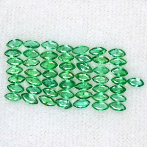 3.2 Cts Natural Emerald Loose Gemstone Amazing Marquise Cut 50 Pcs 4x2 mm Zambia