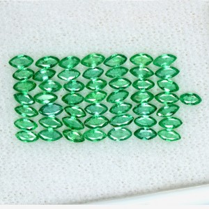 3.7 Cts Natural Emerald Loose Gemstone 4x2 mm Fine Marquise Cut 50 Pcs Zambia