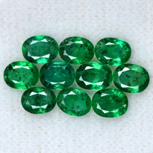 3.30 Cts Natural Top Rich Green Emerald Oval Cut Lot Zambia Loose Gemstone 5x4mm