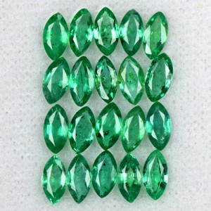 5.19 Cts Natural Top Emerald Marquise Cut Lot Calibrated 6x3 mm Untreated Zambia