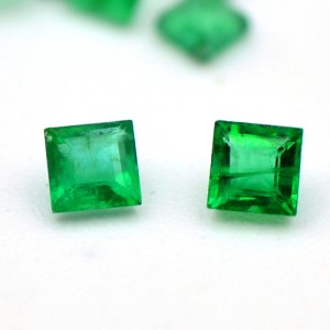 Natural Green Emerald 2.09 Cts Top Grade Quality Square Shape 60 Pcs 2 mm Zambia