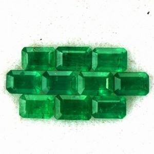 Mother's Day Natural Green Emerald 6x4 mm Octagon Cut 6.35 Cts Lot 10 pcs Zambia