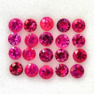 2.71 cts Natural Top 3 mm Ruby Diamond Cut Round 20 pcs lot Loose Gemstone Offer
