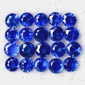 Natural Top 3.5mm Blue Sapphire Round Cut Lot 4.41 Cts 20pc Ceylon Gemstone Sale