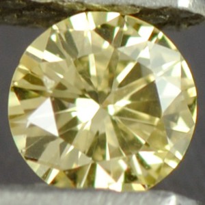 0.08 cts Natural Fancy Yellow Diamond Round Cut Loose Gemstone Belgium