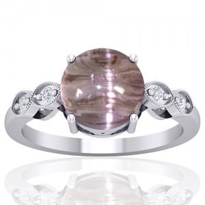 14k White Gold 4.59 cts Tourmaline Diamond Wedding Designer Fine Jewelry Ring