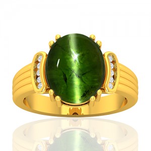 18K Yellow Gold 8.27 cts Tourmaline Gemstone Diamond Women Wedding Designer Fine Jewelry Ring