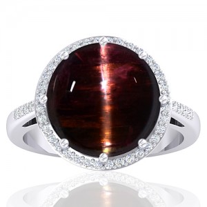 14K White Gold 10.03 cts Tourmaline Stone Diamond Cocktail Vintage Women Designer Jewelry Ring