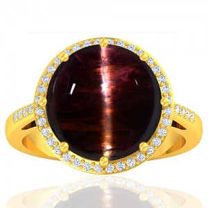 18K Yellow Gold 10.03 cts Tourmaline Stone Diamond Cocktail Vintage Women Designer Jewelry Ring