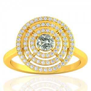 18K Yellow Gold 0.29 cts Diamond Stone Diamond Engagement Designer Fine Jewelry Ring
