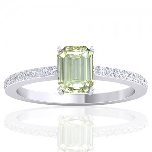 14K White Gold 1.02 cts Diamond Stone Women Wedding Designer Fine Jewelry Ring