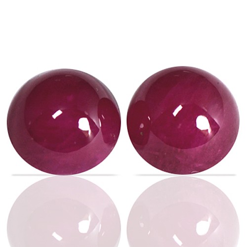 3.45 ct Natural Top Red Ruby Round Pair Unheated 6 mm Pink Top Color Best Size 6mm