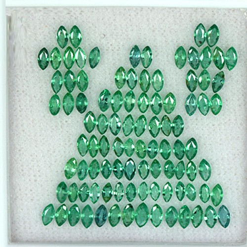 6.88 cts Natural Green Emerald Marquise Cut Lot Zambia 3x2 mm Up to 4x2 mm Gems