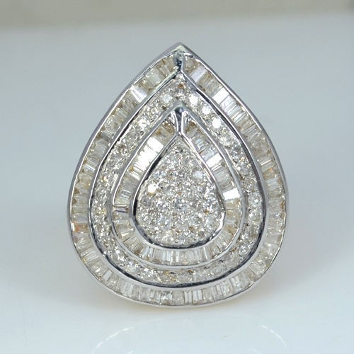 14k Pure Yellow Gold Natural Top Diamond Ladies Vintage Cocktail Stylish Ring