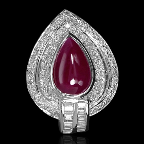 14 k Pure Gold Natural Top unheated 2.51 ct Ruby Diamond Designer Fine Ring Jewelry
