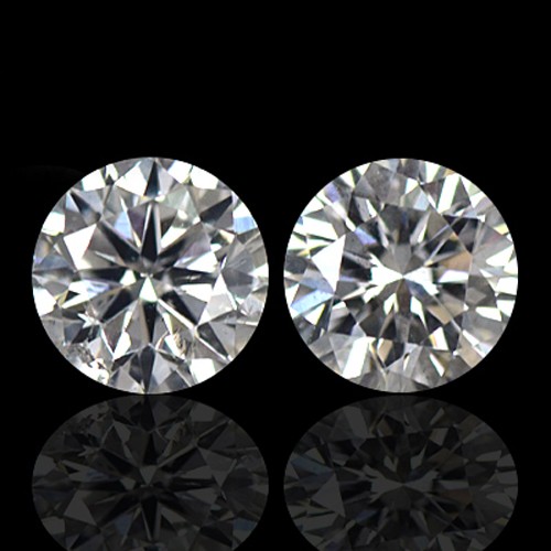 0.38 Cts Natural (G) Color Diamond Loose Gemstone Round Cut Pair Untreated 3.6mm