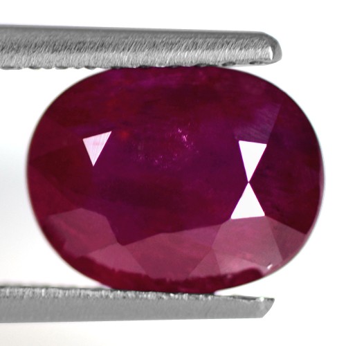 2.55 Cts Natural Top Blood Red Ruby Oval Cut Certified Mozambique Loose Gemstone