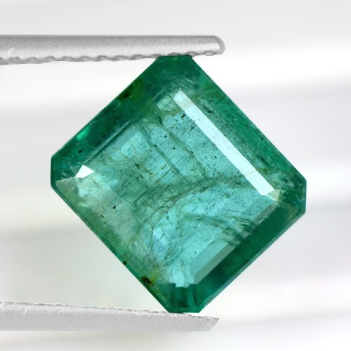 4.07 Cts Natural Top Green Emerald Octagon Cut Gemstone Untreated Zambia Lovely