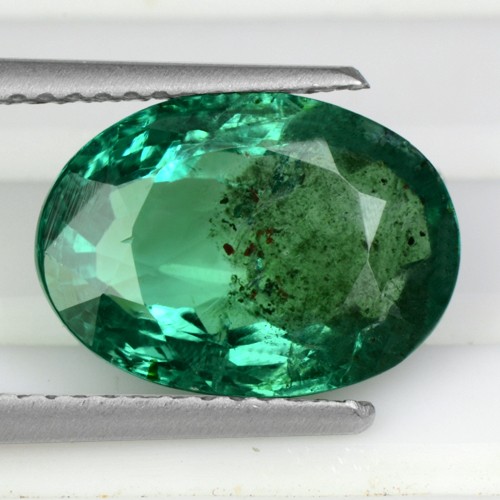 3.62 Cts Natural Top Green Emerald Loose Gemstone Oval Cut Zambia Mined Untreated