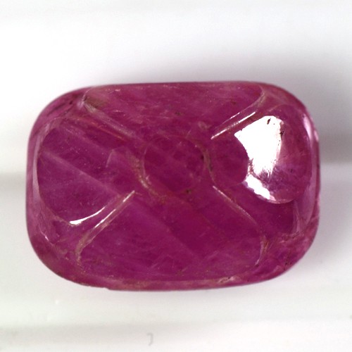 5.53 Cts Natural Top Pink Red Ruby Gemstone Hand Made Cushion Carving Africa