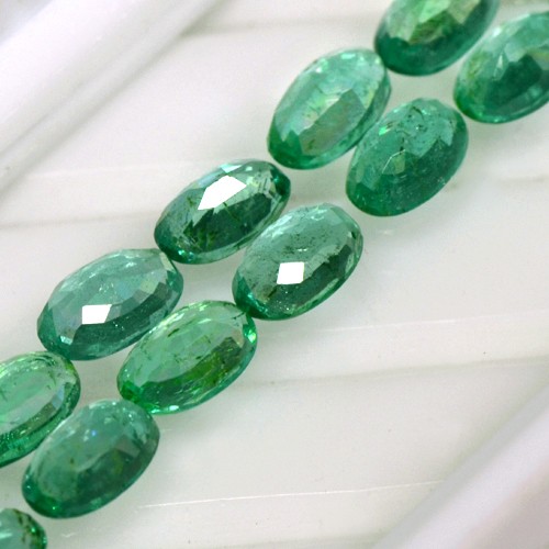 5.89 Cts Natural Green Emerald Loose Gemstone Oval Cut Lot Zambia 5 x 3 mm 28 pcs