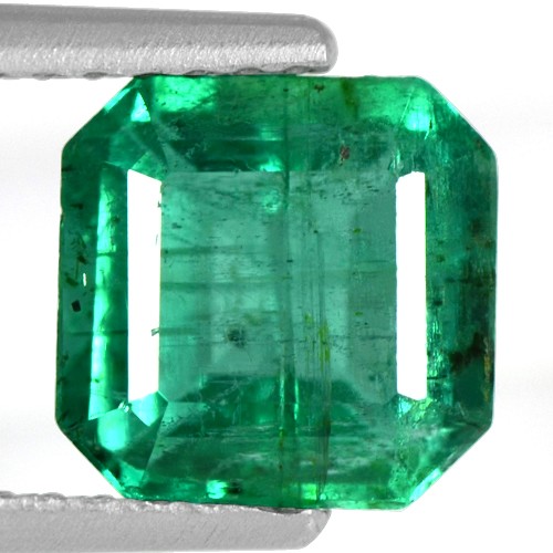 1.60 Cts Natural Top Green Emerald Gemstone Octagon Cut Zambia Untreated 7 mm