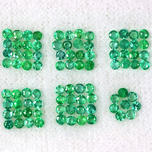2.53 Cts Natural Top Green Emerald Loose Gemstone Round Cut Lot Untreated Zambia