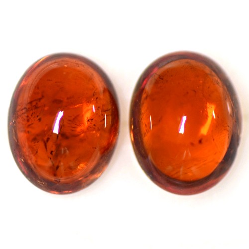 4.18 Cts Natural Fanta Orange Mandarin Spessartite Garnet Oval Cab Pair Namibia