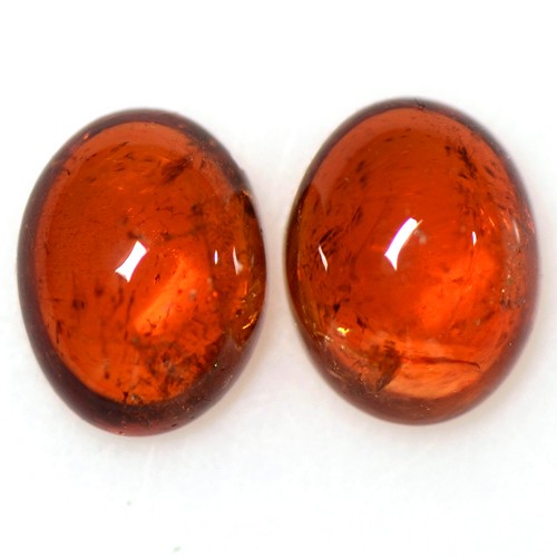 4.08 Cts Natural Fanta Orange Mandarin Spessartite Garnet Oval Cab Pair Namibia