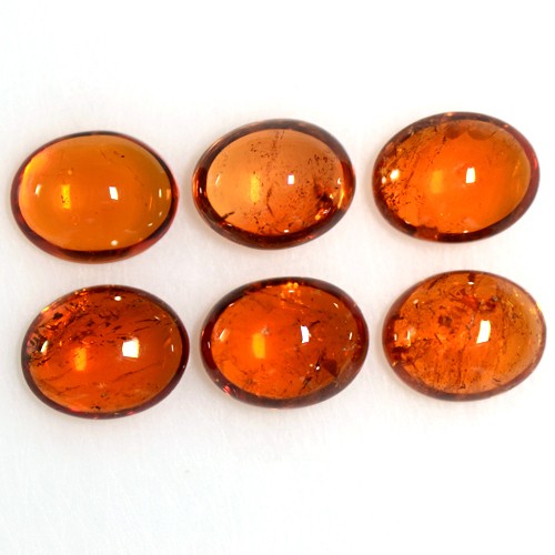 15.19 Cts Natural Fanta Orange Mandarin Spessartite Garnet Oval Cab Lot Namibia