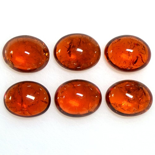 15.36 Cts Natural Fanta Orange Mandarin Spessartite Garnet Oval Cab Lot Namibia