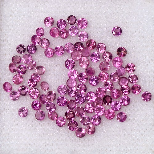 3.10 Cts Natural Amazing Pink Tourmaline Gems Diamond Cut Round Lot Brazil 2 mm