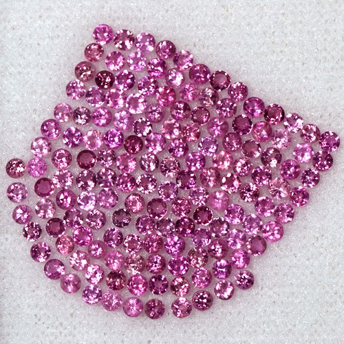 5.06 Cts Natural Brilliant Pink Tourmaline Gems Diamond Cut Round Lot Brazil 2mm